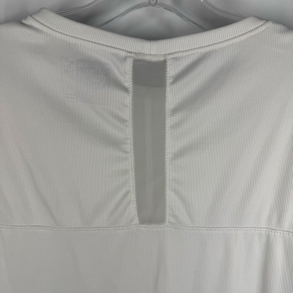 Lucky in love women’s ribbed white tennis twist front top size large NWOT - Picture 6 of 8